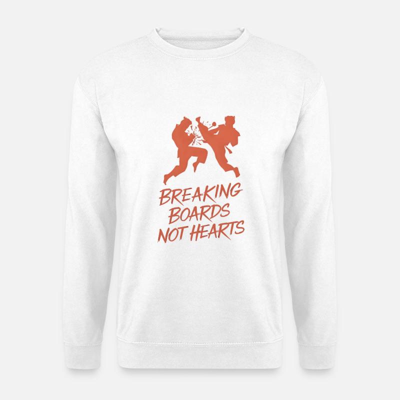 Breaking Boards Not Hearts - Unisex Pullover - Weiß
