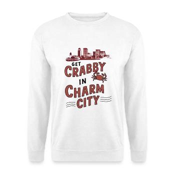 Get Crabby in Charm City - Unisex Sweatshirt - white - Front