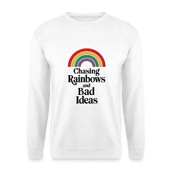 À la poursuite des arcs-en-ciel et des mauvaises idées - Sweat-shirt Unisexe - blanc - Devant