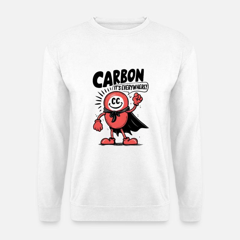 Comic Carbon - It's Everywhere! - Unisex Pullover - Weiß