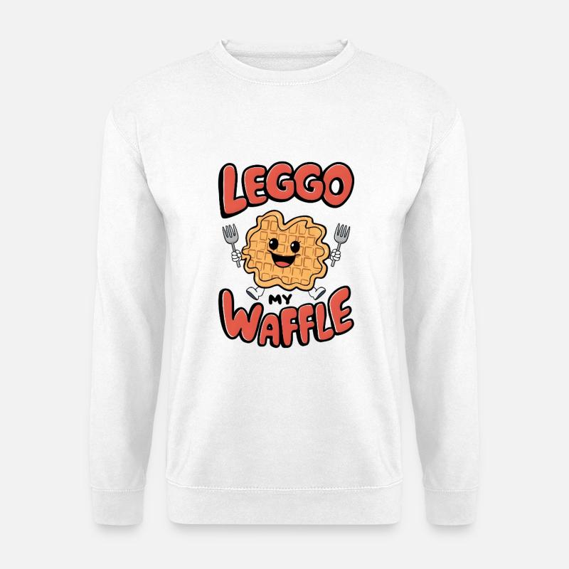 Leggo My Waffle - Unisex Pullover - Weiß