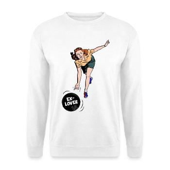 Ex-Lover Bowling – Retro Comic Style - Unisex Sweatshirt - white - Front