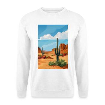 Desert Landscape Illustration Poster - Unisex Sweatshirt - white - Front