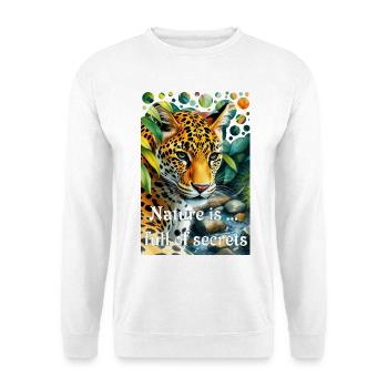 Leopard im Dschungel Natur ist voller Geheimnisse - Unisex Pullover - Weiß - Vorne
