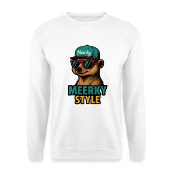 Meerky Style - Sweat-shirt Unisexe - blanc - Devant
