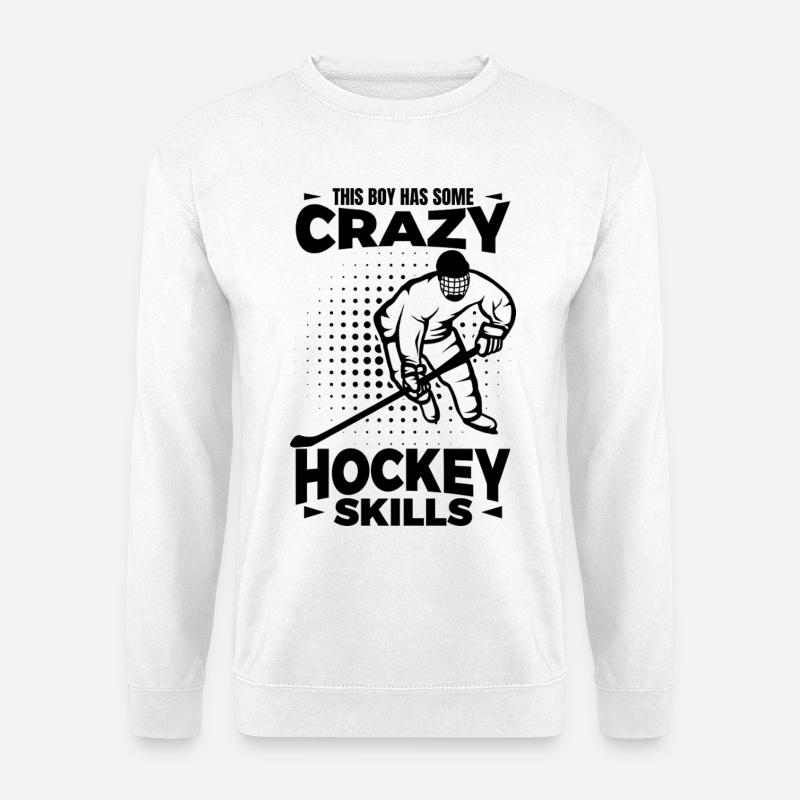 Eishockey Junge - Unisex Pullover - Weiß