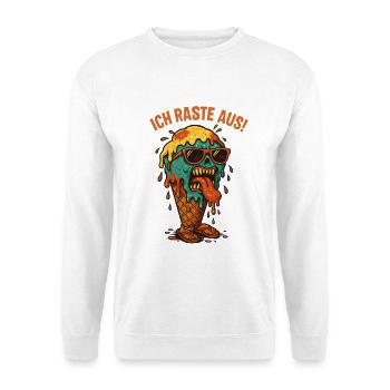 Schmelzendes Eisgesicht - Unisex Sweatshirt - white - Front