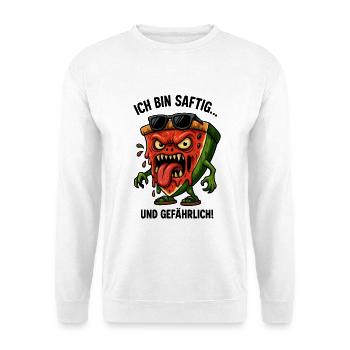 Juicy pizza with sunglasses - Unisex Sweatshirt - white - Front