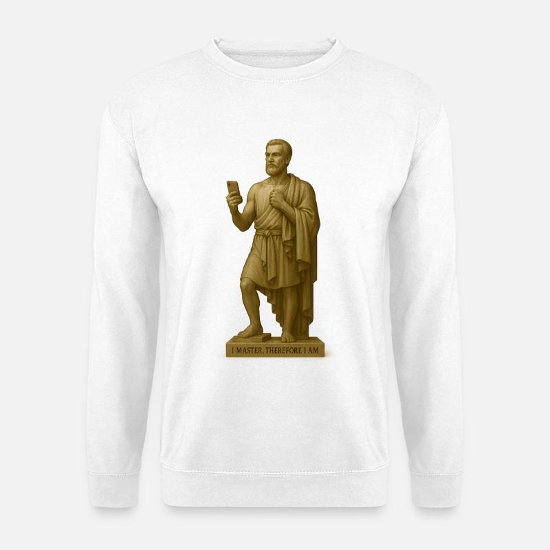 Philosophischer Meister im Holzstil - Unisex Pullover - Weiß