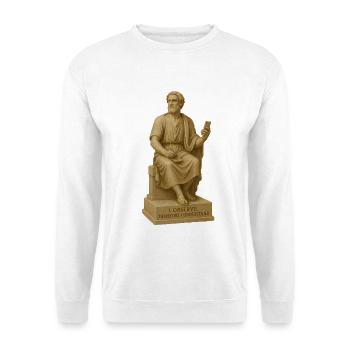 Antiker Philosophenstatue mit Smartphone - Unisex Pullover - Weiß - Vorne