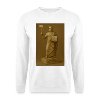 Moderne Statue mit Smartphone und Kalender - Unisex Pullover - Weiß - Vorne