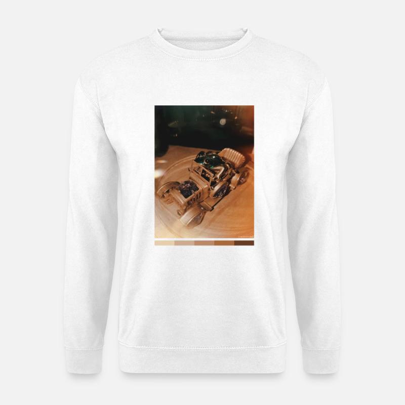 Frosch im Retro-Fahrzeug - Unisex Pullover - Weiß
