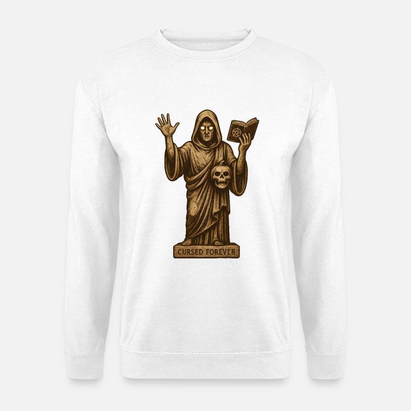 Beschwörer der Dunkelheit Statue - Unisex Pullover - Weiß