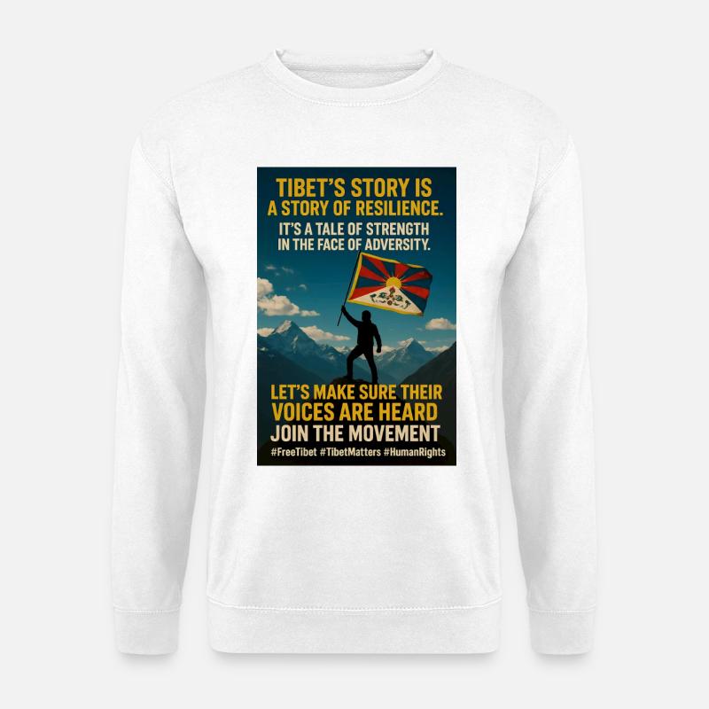 Geschichten über Resilienz in Tibet - Unisex Pullover - Weiß