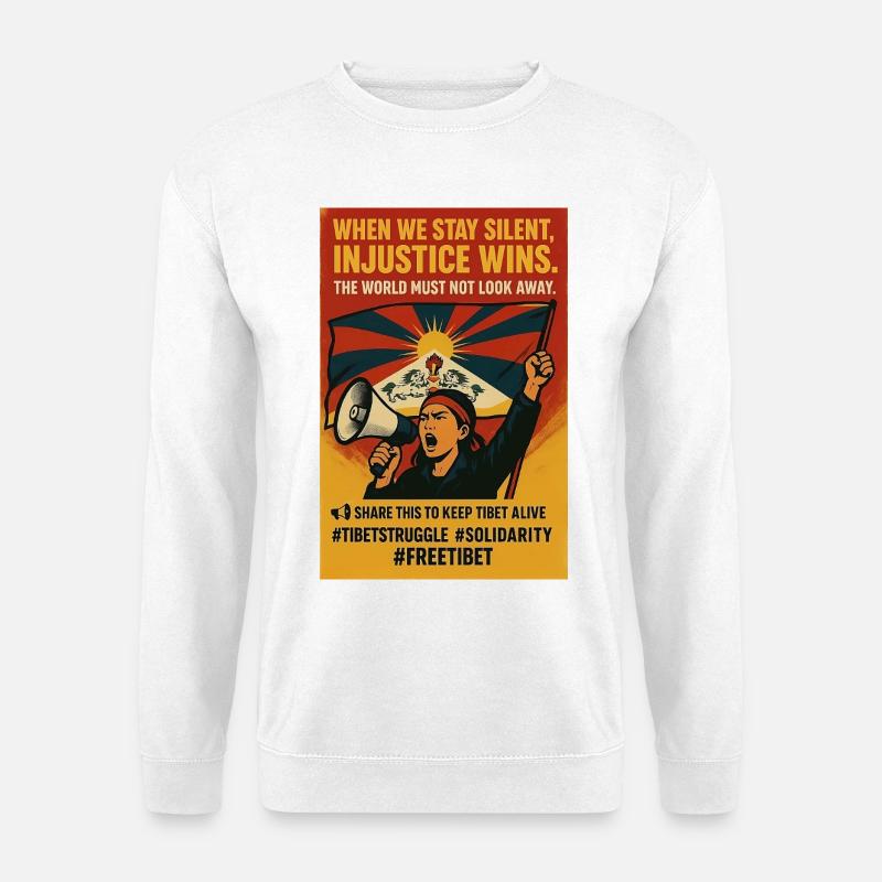 Volksaufstand in Tibet - Unisex Pullover - Weiß