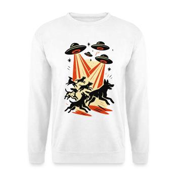 Extraterrestre OVNI OVNI Chiens Galactiques Faisceau Cadeau - Sweat-shirt Unisexe - blanc - Devant