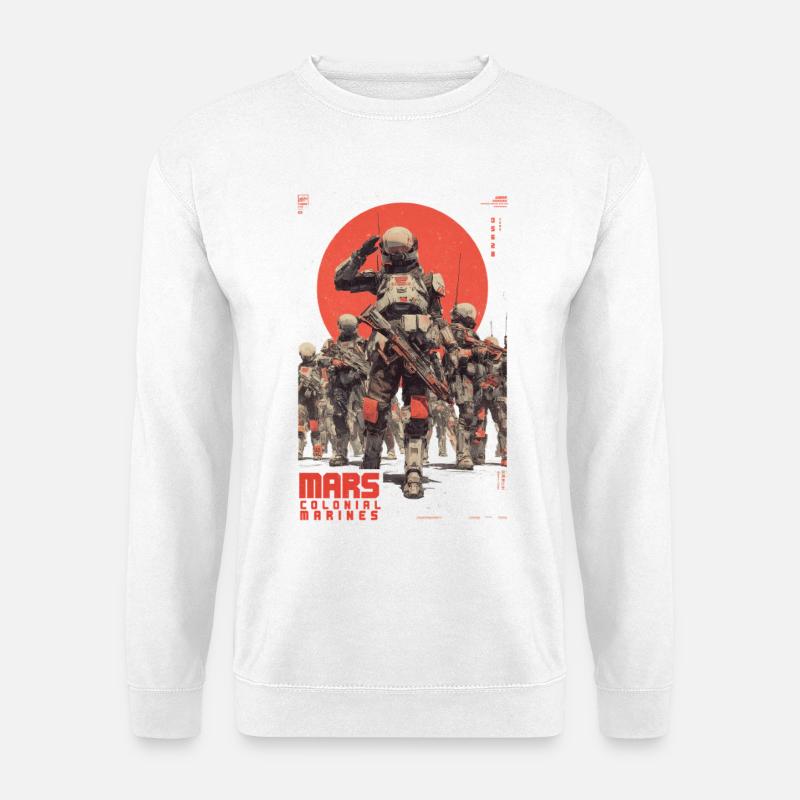 Mars Soldaten Frontlinie - Unisex Pullover - Weiß