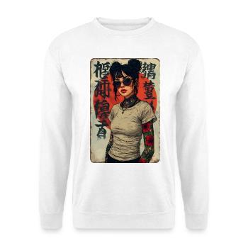 Aufgehende Sonne Rebell Street Art Japan T-Shirt - Unisex Pullover - Weiß - Vorne