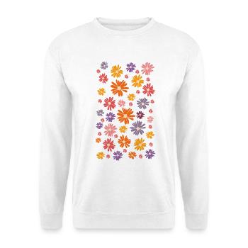 Colorful Sea of Flowers - Daisies Daisy Daisies - Unisex Sweatshirt - white - Front