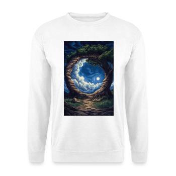 Illustration of a fantasy landscape - Unisex Sweatshirt - white - Front