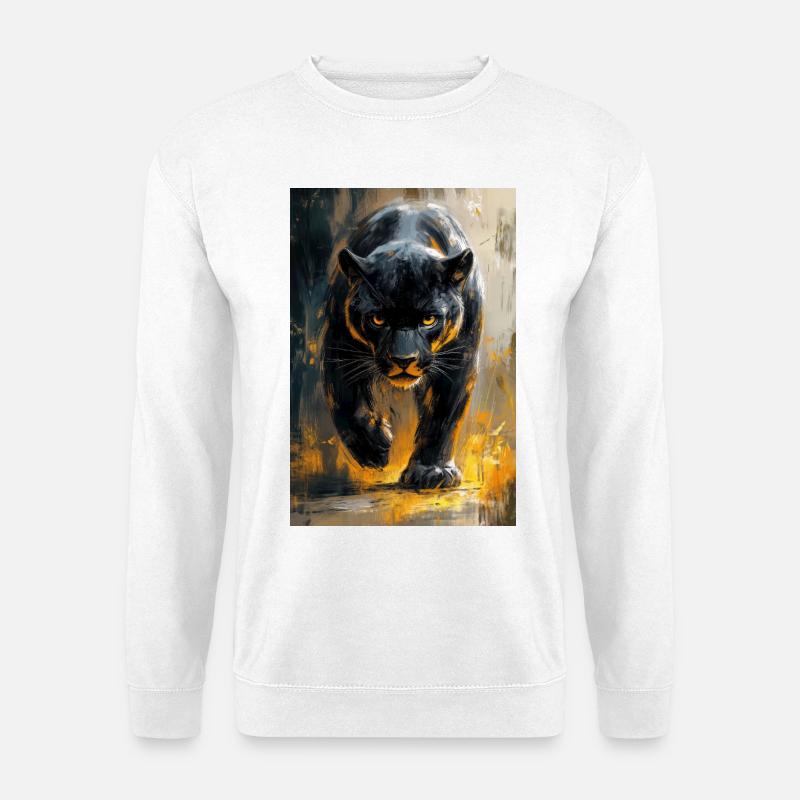 Illustration eines Panthers - Unisex Pullover - Weiß