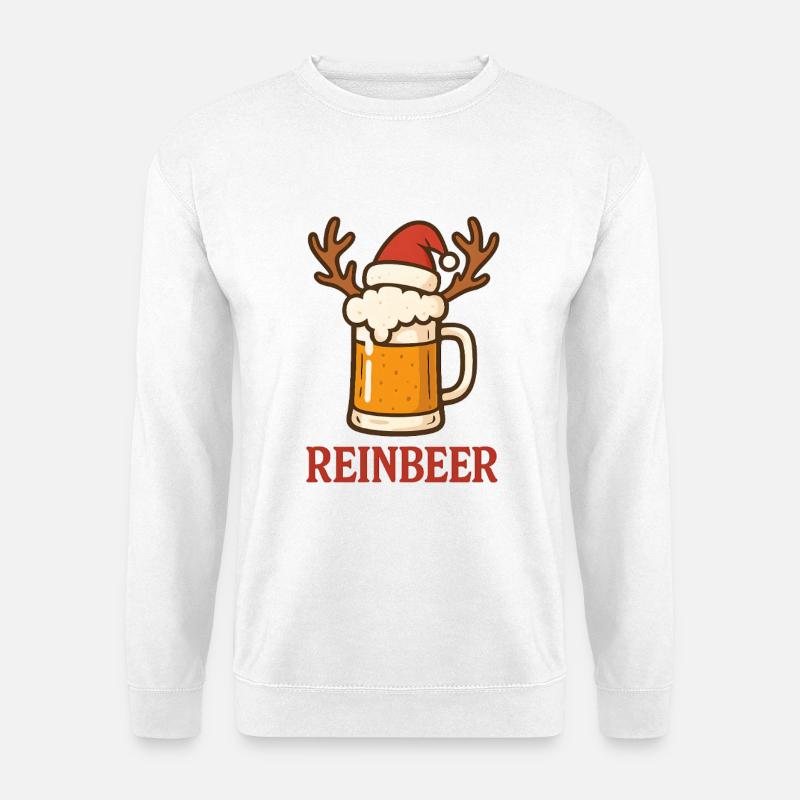 Weihnachten Bier - Unisex Pullover - Weiß