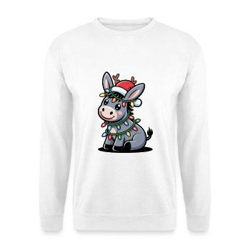 Esel Elfe Weihnachten - Unisex Pullover - Weiß - Vorne