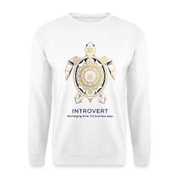 Geometric Turtle Mandala Introvert - Unisex Sweatshirt - white - Front