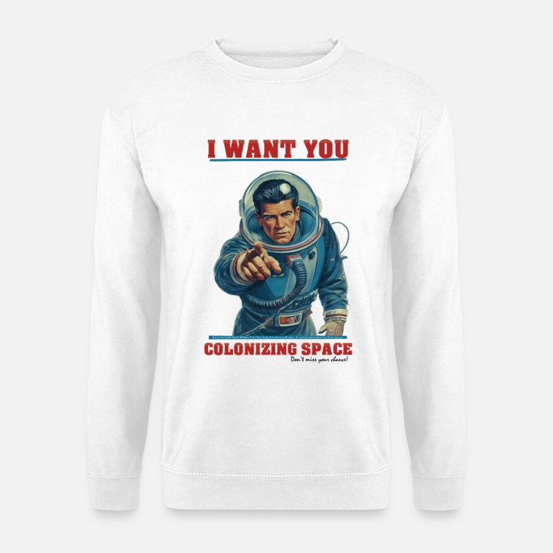 Retro Astronaut Space Colonization - Unisex Sweatshirt - white