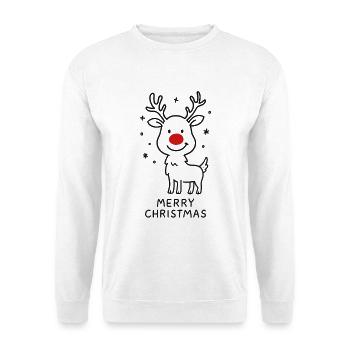 Renne Rudolph Joyeux Noël - Sweat-shirt Unisexe - blanc - Devant