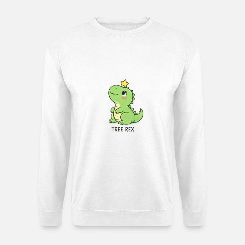 Kawaii Tree Rex Dino - Unisex Pullover - Weiß