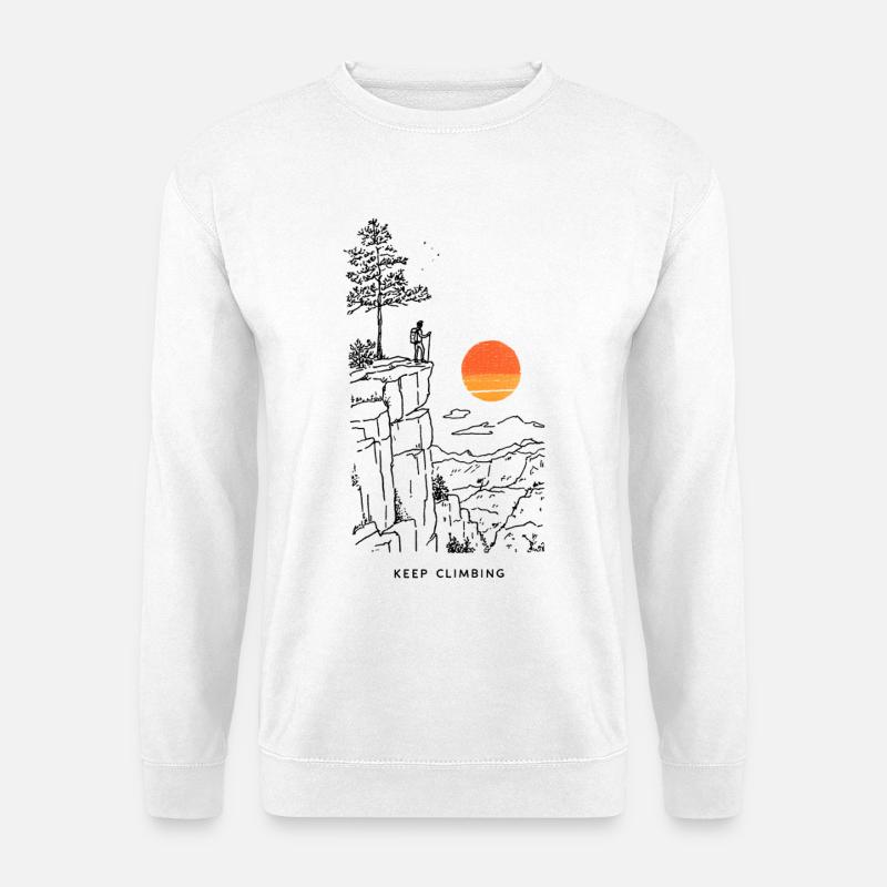 Sonnenuntergang Sonnenkreis - Unisex Pullover - Weiß