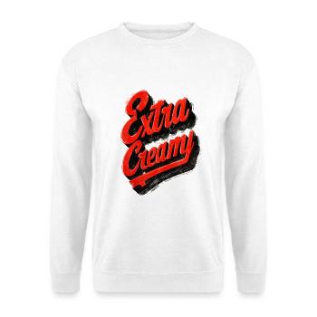 Lettrage rétro extra crémeux - Sweat-shirt Unisexe - blanc - Devant