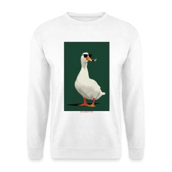 Duck with Cigar and Sunglasses - Unisex Sweatshirt - white - Front