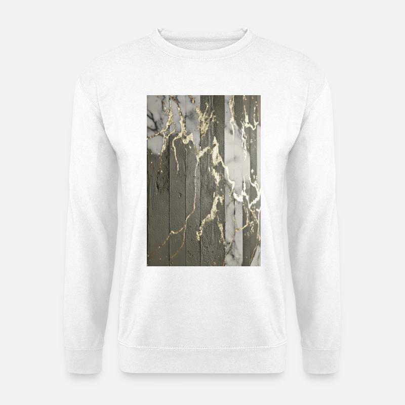 Luxury Exposed Concrete Marble Gold Structure - Unisex Sweatshirt - white
