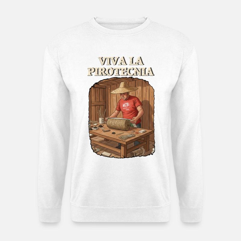 Es Lebe Die Pyrotechnik - Unisex Pullover - Weiß