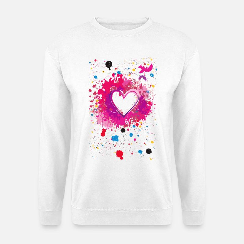 Herzspray - Unisex Pullover - Weiß
