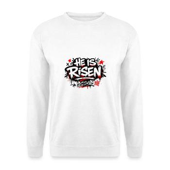 He is Risen Graffiti Ostern - Unisex Pullover - Weiß - Vorne