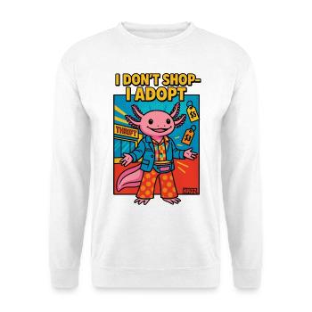 Ich kaufe nicht ein, ich adoptiere Alien - Unisex Pullover - Weiß - Vorne