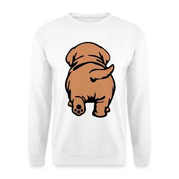 Dog Back - Unisex Sweatshirt - white - Front