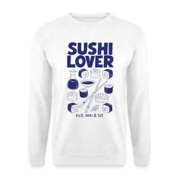 Sushi-Liebhaber: Reis, Nori & Soja - Unisex Pullover - Weiß - Vorne
