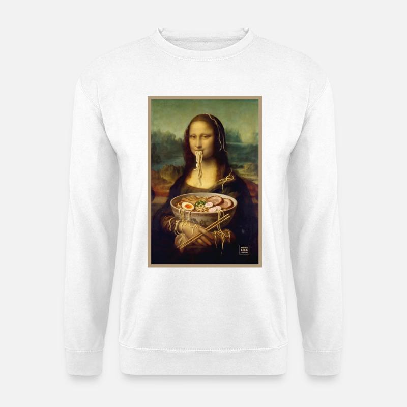 Mona Lisa Crazy Ramen Day - Unisex Sweatshirt - white