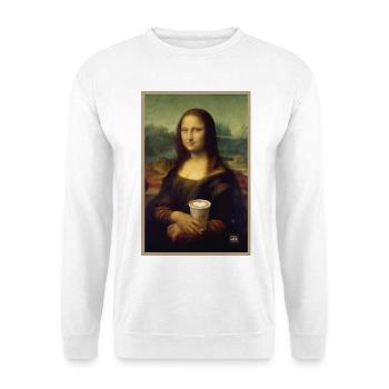 Mona Lisa Latte Portrait - Unisex Sweatshirt - white - Front