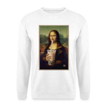 Mona Sip Bubble Tea Portrait - Unisex Sweatshirt - white - Front