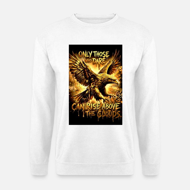 Eagle Poster Motivation Saying Mural - Unisex Sweatshirt - white