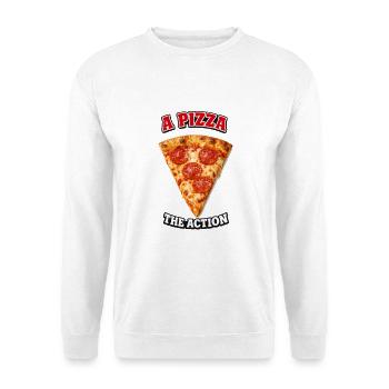 Pizza l’Action - Sweat-shirt Unisexe - blanc - Devant