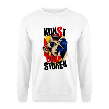 Kunst Darf Stören – Collage Streetart & Dadaismus  - Unisex Pullover - Weiß - Vorne