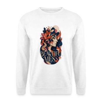 Beautiful Mess – Modern Art Collage - Unisex Sweatshirt - white - Front