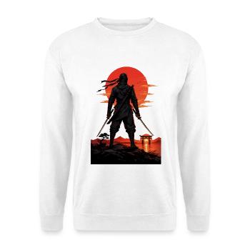 Ninja au Coucher du Soleil près de la Porte Torii - Sweat-shirt Unisexe - blanc - Devant