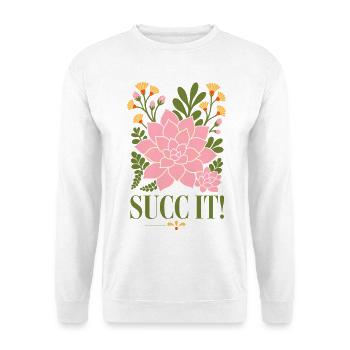 Succ It Organic Gardening Sukkulenten-Liebhaber - Unisex Pullover - Weiß - Vorne - Alina (178cm) & Michal (187cm)